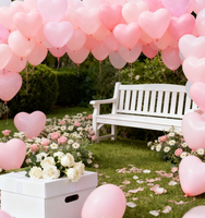 Ballons en latex en forme de cœur rose pastel de 10 pouces, 20 pièces, décoration romantique pour la Saint-Valentin, Pâques, la remise des diplômes, les mariages, les propositions de mariage