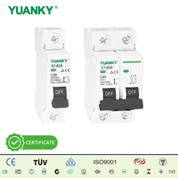 Disjoncteur miniature YUANKY S7-63S 4,5KA 1-63A 220V 50/60Hz 1-4P Type économique MCB