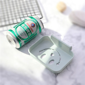 Adhesive wall-mounted soap dish, bathroom drain soap holder, cartoon smiley face soap dish and soap dish tray. - Product Image 3