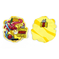 Sacs en Mylar découpés sur mesure avec logo imprimé, anti-odeur, Cali Packs, à fermeture éclair sécurisée pour enfants, forme irrégulière spéciale, 3,5 g