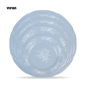 Assiettes de Dîner Haut de Gamme en Porcelaine Fine, Motif Fleurs Bleues Délicates, Résistantes au Lave-Vaisselle et au Micro-ondes - Product Image 3
