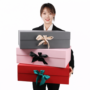 Custom Size Cardboard Packaging Luxury Large Folding Magnetic Collapsible <b>Gift</b> Box for Clothing Storage and Blankets - Product Image 3