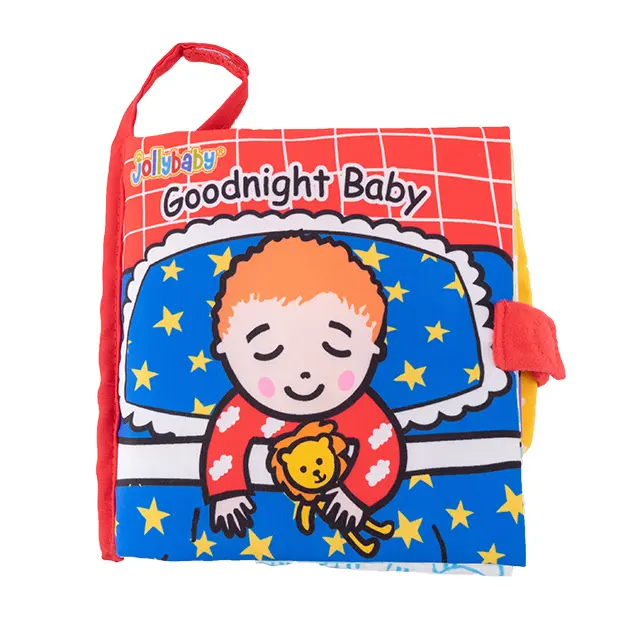 Jollybaby Early childhood education English baby crinkle book cloth books