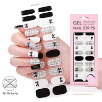 Gel à ongles français floral professionnel, design populaire, nouveau, classique, élégant, pied-de-poule noir et blanc, sans nœud, sans HEMA, sans UV, non toxique