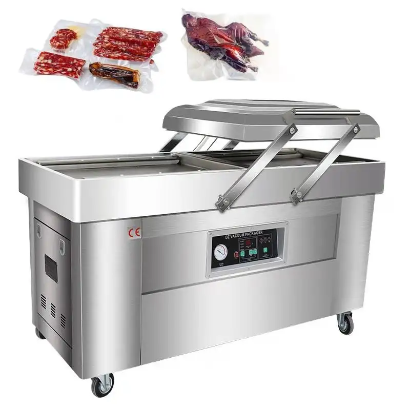 Best Price Double Chamber Vacuum Sealer Commercial Food Meat Vaccum Packing Sealing Machine For Bacon Sausage