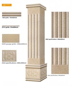 วิลล่าสไตล์ยุโรป เสาโรมัน กระเบื้อง ประตู คิวบอร์ด หน้าต่าง โครงอิฐ ลายเส้น <span class=keywords><strong>บ้าน</strong></span>สร้างเองในชนบท กำแพงภายนอก รั้ว แบบเลียนแบบ - Product Image 3