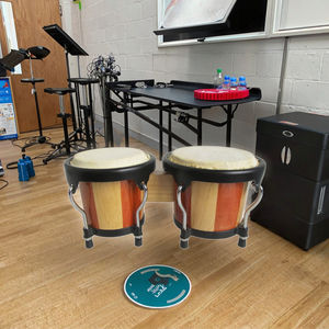 Instrumento de Percusión Infantil de Alta <span class=keywords><strong>Calidad</strong></span> al por Mayor, <span class=keywords><strong>Conga</strong></span> Bongo de 4+5 Pulgadas con Marco de Madera y Parches de Piel de Oveja - Product Image 6