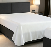 Drap-housse en polyester facile d'entretien, linge de lit lisse pour chambre d'hôtes