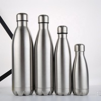 Bouteille d'eau portable de randonnée en acier inoxydable 18/8 à double paroi, style Cola, 750 ml, isolation thermique 6-12 heures, écologique