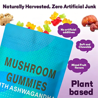 Gummies de champignons crinière de lion à marque privée OEM, supplément végétalien pour le soutien cérébral