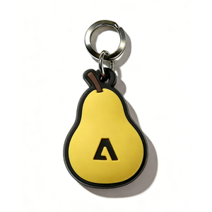Llavero de PVC con diseño de frutas de dibujos animados personalizado, llavero de goma suave con forma de cereza, piña, naranja, uva, pera, para regalo promocional - Product Image 2
