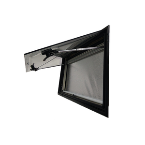 Ventana de vidrio acrílico de doble capa de 1000x800mm, ventana de bisagra lateral Rv con mosquitera y parasol para remolque, coche de viaje - Product Image 5