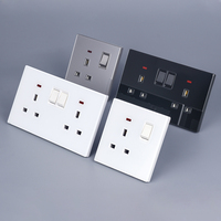 Enchufe Usb C tipo C puerto de carga de corrientes de pared enchufe de alimentación toma de 13 amperios con USB 2