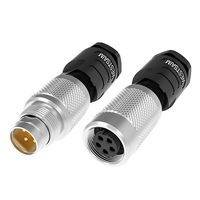 Connecteur à vis mâle/femelle M9 DIN, étanche IP67, 2/3/4/5/7/8 broches, semi-plastique, pour assemblage sur site
