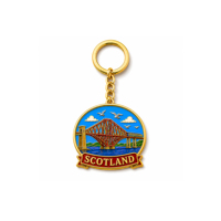 Portachiavi in Lega Smaltata Scozia, Fornitura Diretta dalla Fabbrica, Classico Souvenir Turistico Scozzese, Portachiavi Commemorativo da Viaggio