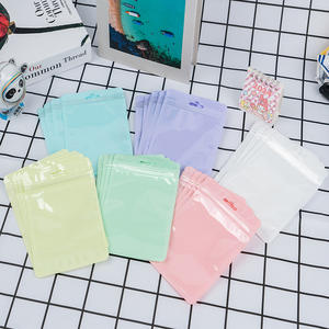 Customized Three Side Seal Transparent Zip Lock Holographic Colorful Mylar Ziplock Jewelry Plastic <b>Bags</b> - Product Image 1