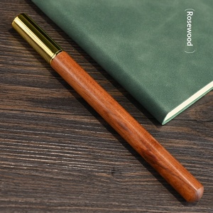 Stylo à bille en bois de santal de qualité supérieure, style rétro, créatif, cadeau d'affaires, logo gravé, encre noire 0,5 mm - Product Image 5