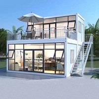 Récipient en verre détachable de 20 pieds Conception de composé de bureau brillant Petite maison préfabriquée Maison de module préfabriquée de Chine