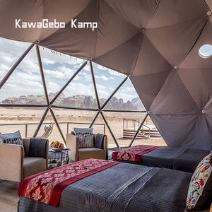 カワゲボカンプ6M径カスタムブラウンカラーPVCラグジュアリードームハウスグランピング - Product Image 4