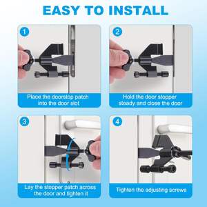 Serrures de verrouillage de voyage en fer portable réglables pour une sécurité accrue et une protection de la vie privée dans les chambres à coucher - Product Image 5