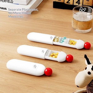 EVEFU - Pastillero Mini de Plástico Ajustable e Impermeable, Dispensador Portátil de Tres Días para Viajes con Diseño Sellado, Caja de Almacenamiento - Product Image 1