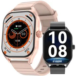 Penjualan terlaris layar AMOLED 2.02 inci DT9 jam tangan pintar Bluetooth panggilan monitor kesehatan wanita gelang olahraga kompas