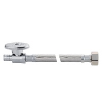 KLOE 911831 Raccord de robinet d'arrêt moderne 1/2"FIP X 1/2"PEX avec tuyau flexible métallique tressé SUS304, certifié CUPC NSF, sans plomb, garantie 5 ans