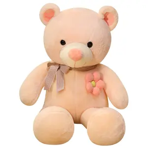 निः शुल्क नमूना कस्टम भरा हुआ फल गुलाबी टेडी भालू बड़े आकार के भालू खिलौने उच्च गुणवत्ता वाले फूल भालू