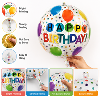 Vente flash - Ballons en aluminium 4D de couleur unie, 22 pouces, ronds, en mylar, pour fêtes, anniversaires, événements, décorations de mariage