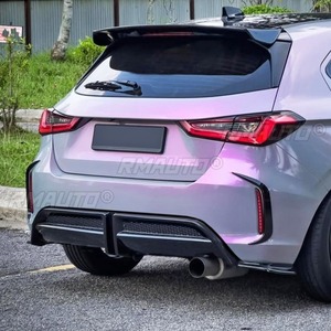 Car Rear Bumper Spoiler Bumper Guard <b>Protector</b> <b>Cover</b> Apron Body Kit For Honda City Hatchback 2020-2022 Car Accessories - Product Image 4