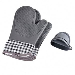 Oven Mitts and Kitchen Glove Sets Heat Resistant Silicone Heavy Duty Cooking Gloves and <b>Mini</b> Pinch Oven Mitt for Kitchen Baking - Product Image 1