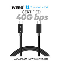 Câble passif USB4 Thunderbolt 4 40 Gbps 240 W PD 8K 60 Hz certifié USB C vers C pour la charge et le transfert de données MacBook Laptop