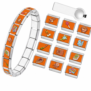 Gelang Pesona Italia Baja Anti Karat Halloween Pesona Ajaib Misterius Modular DIY Perhiasan Fashion Pemasok Grosir - Product Image 1