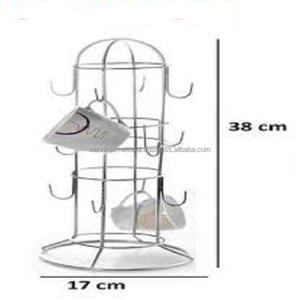 Fancy Design 3-Tier White Powder Coated <b>Mug</b> <b>Stand</b> Stylish Storage Holders & Racks - Product Image 4