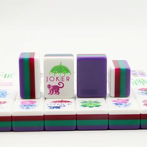 Coffret de <span class=keywords><strong>Mahjong</strong></span> et d'échecs de luxe portable à 4 couches, style américain, pour enfants, 160 tuiles de <span class=keywords><strong>Mahjong</strong></span>, design pliable en acrylique - Product Image 6
