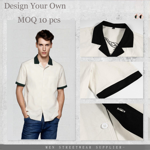 เสื้อเชิ้ตคอปกแบบกระดุมสั้นสำหรับผู้ชายผ้าคอตตอน100% พิมพ์ลายลำลองมี6XL สำหรับใส่เที่ยวทะเล - Product Image 2