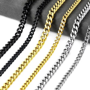 Collier chaîne gourmette cubaine Miami en acier inoxydable pour homme et femme, style punk, hip-hop, rock, collier ras-du-cou massif, accessoires de bijoux, cadeau - Product Image 6