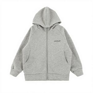 YOEHYAUL QG2978 Chaqueta con Capucha Gris de Manga Larga para Niños, Cortavientos con Cierre para Niños - Product Image 2