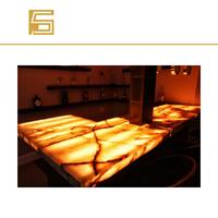 2023 vente chaude vraie flamme led bougie marbre conception lumi pierre table à manger pour la décoration