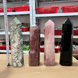 La grande torre di cristallo di guarigione naturale spirituale all'ingrosso crea la torre del punto di cristallo di quarzo per la decorazione - Product Image 2