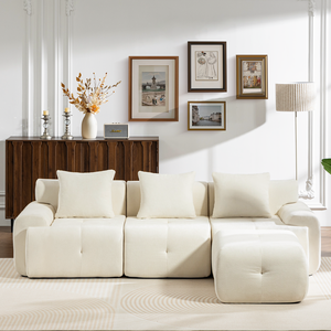 2026 Meroow MS1 Premium Chenille Sectional <b>Sofa</b>, Pocket Spring & 30D Foam Silent Couch Vacuum Packed - Product Image 6