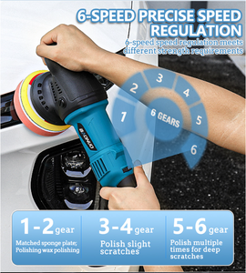 Machine portative de ponceuse de <span class=keywords><strong>polisseuse</strong></span> de <span class=keywords><strong>voiture</strong></span> de vitesse variable de 5 pouces 15mm pour la peinture de <span class=keywords><strong>voiture</strong></span> et la finition de surface - Product Image 4