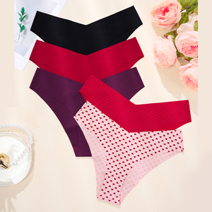 Comode mutandine da donna in seta di ghiaccio senza cuciture traspiranti a vita bassa pantaloni a triangolo personalizzabili Logo Packaging biancheria intima senza cuciture - Product Image 6
