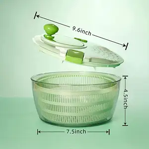 Grosir Murah Plastik Besar Manual Sayuran dan Buah Spinner Salad Spinner, Plastik Salad Spinner