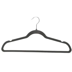 Groothandel Non Slip Zwart Fluwelen Pak Hanger Voor Verkoop