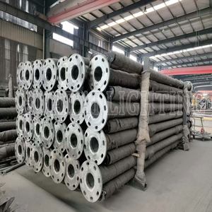 3-15m HDG Eisen Straßen laternen pfahl Quadrat/Runde konische konische Flansch basis 2-Arm 3-Arm-Montage OEM ODM verfügbar - Product Image 2