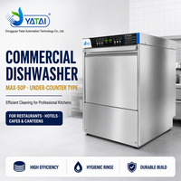 Lave-vaisselle professionnel sous comptoir en acier inoxydable 304, entièrement automatique, haute température, avec fonction de lavage du verre, certifié CE ISO pour café et bar