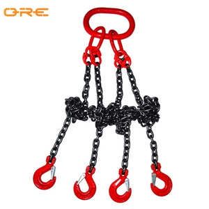Aanpasbare Vierpoot Heavy Duty G80 Hijskettingsling 8Mm Kwaliteitsborging Staal Mangaan Roestvrijstalen Ijzeren Effen Afwerking - Product Image 6