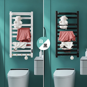 Porte-serviettes support <span class=keywords><strong>mural</strong></span> en aluminium sèche-linge chauffant étendoir salle de bain toilette rail chauffant sèche-serviettes électrique <span class=keywords><strong>radiateur</strong></span> - Product Image 5
