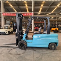 Produit en promotion : Chariot élévateur électrique de 3 tonnes certifié CE, chariot élévateur à batterie, chariot élévateur contrepoids électrique